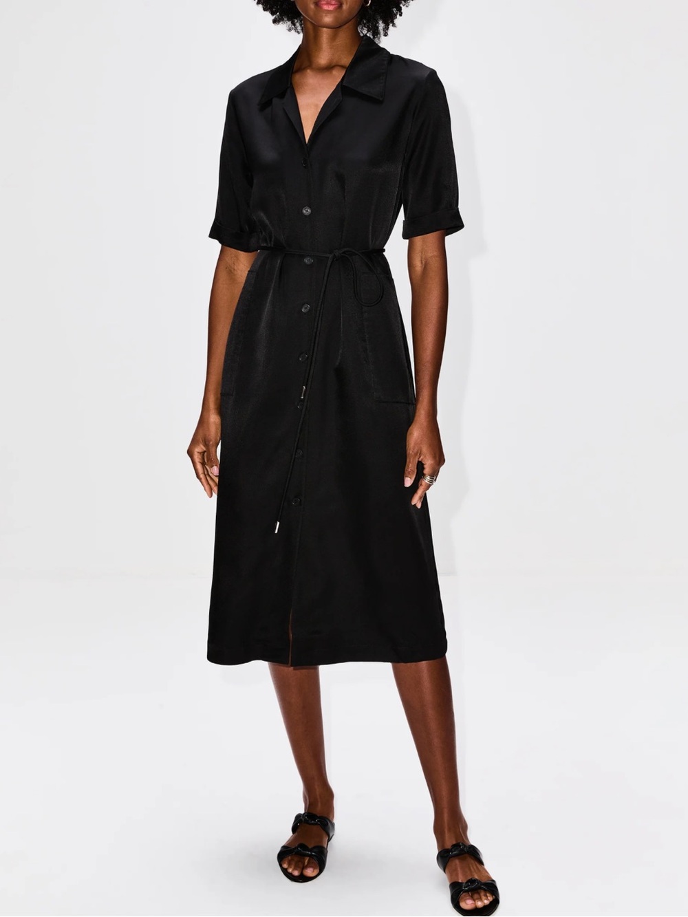Sablyn Camp Collar Midi Dress - LIKE NEW!